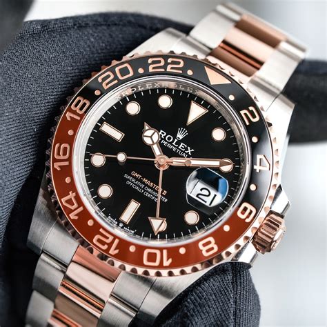 rolex gmt root beer rose gold for sale|rolex 126711chnr for sale.